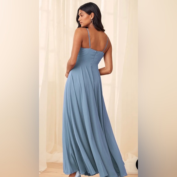 LULUS ALL ABOUT LOVE🩵SLAVE BLUE🩵SPECIAL OCCASION MAXI DRESS SIZE SMALL 🌟NWT🌟 - Picture 7 of 16